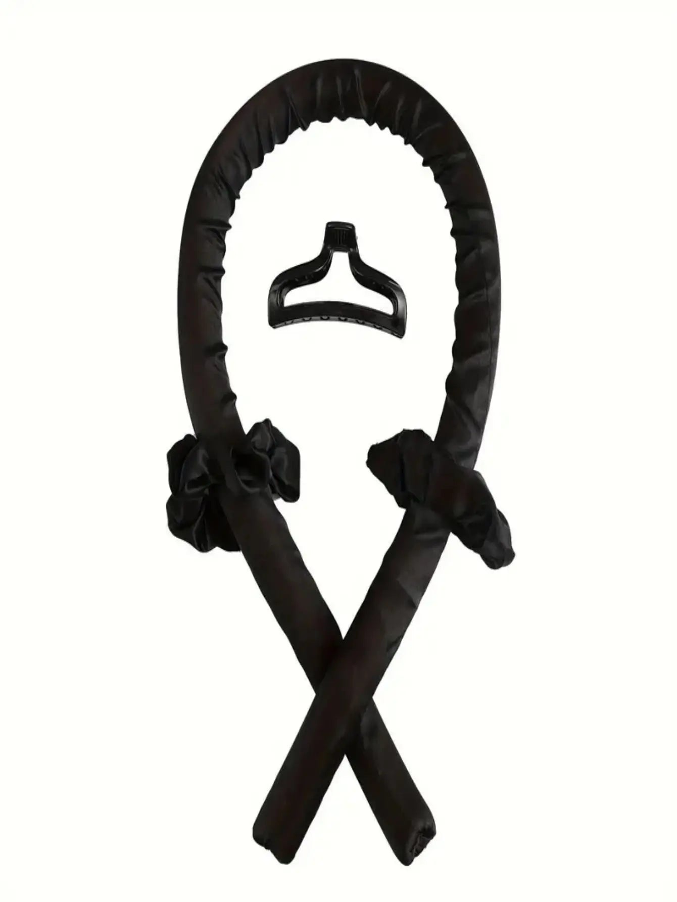 Heatless Curling Headband with Claw Clips - Overnight Hair Curler Set for Natural Waves, No Heat Damage DIY Styling Tool, Soft S