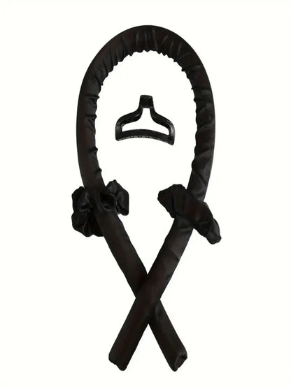 Heatless Curling Headband with Claw Clips - Overnight Hair Curler Set for Natural Waves, No Heat Damage DIY Styling Tool, Soft S