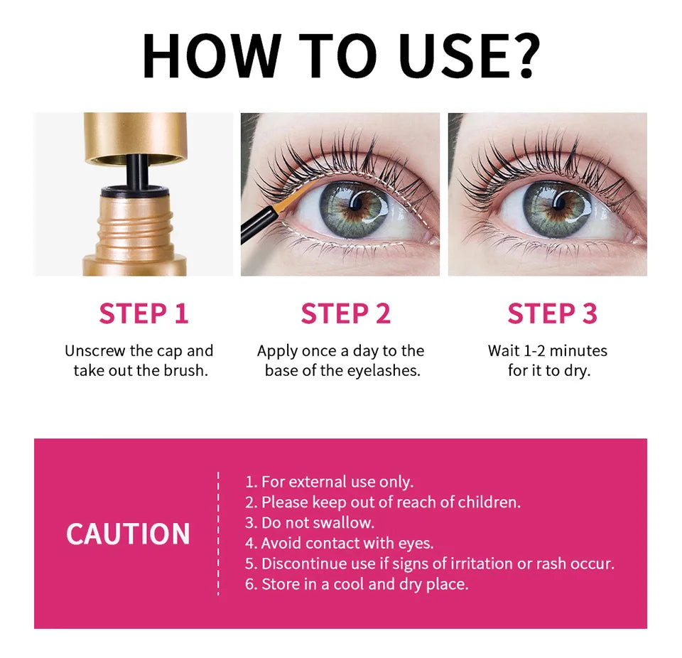 Eyelash Growth Serum Enhancer Eye Lash Fuller Thicker Nourish Lashes Longer Lengthening Lifting Eyelashes Essence Eyelash Makeup